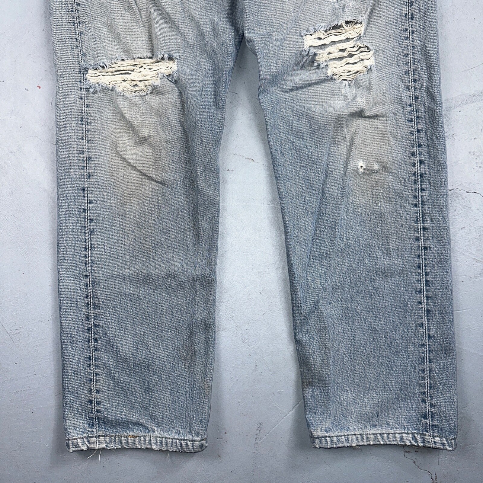 Levis 501 Vintage 90s Mexico Straight Leg Jeans 40x32 Y2K Light Wash Act 38x30