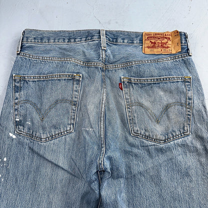 Levis 501 Vintage Y2K XX Straight Leg Jeans Blue Light Wash 35x34 Act 34x34