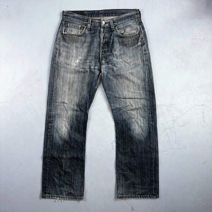 Levis 501 Vintage Y2K XX Straight Leg Jeans Blue Med Wash 33x30 Act 32x28