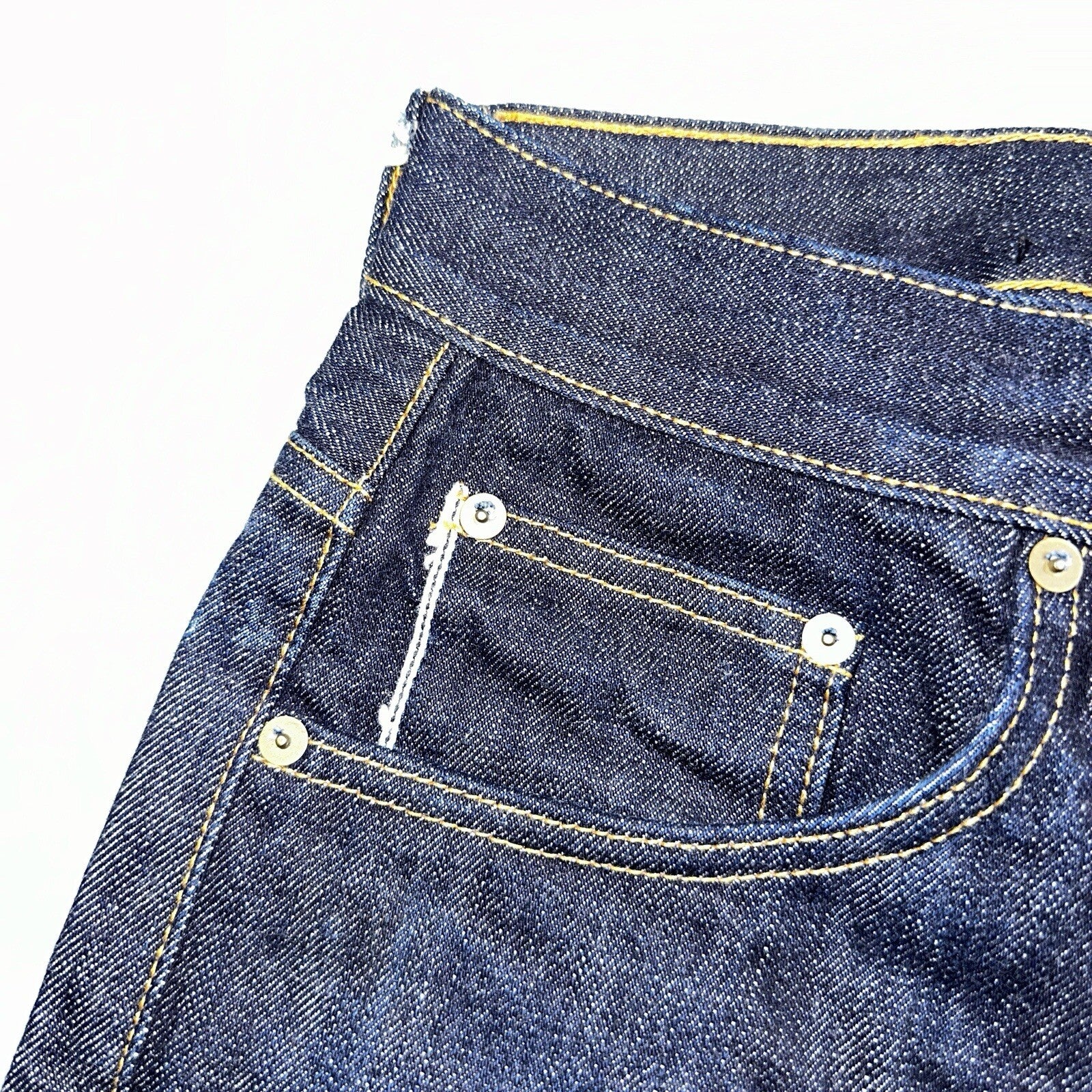 Brave Star Jeans Mens 30x30 Blue Selvedge Cone Denim Dark Wash Button Fly