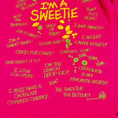 Halloween Pink Quote Funny VTG T Shirt Y2K Sweetie Candy Cute USA Scary Text