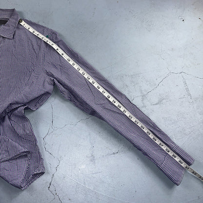 Vince Shirt Mens M Purple Gingham Long Sleeve Button Up Checkerboard