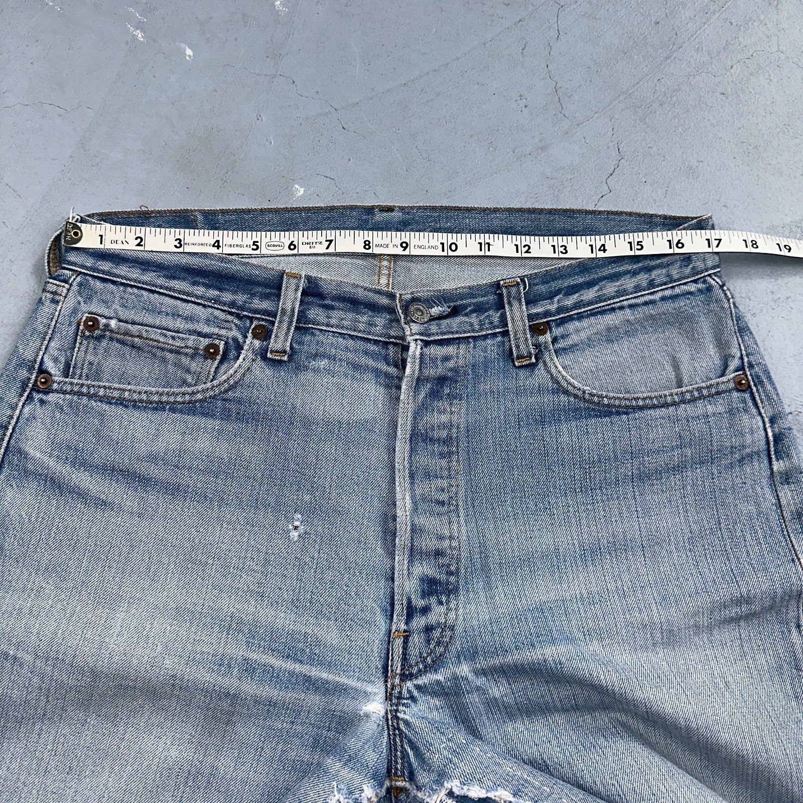 Levis 501 Vintage 80s Redline Selvedge USA XX Jeans Light Wash 36x36 Act 34x30