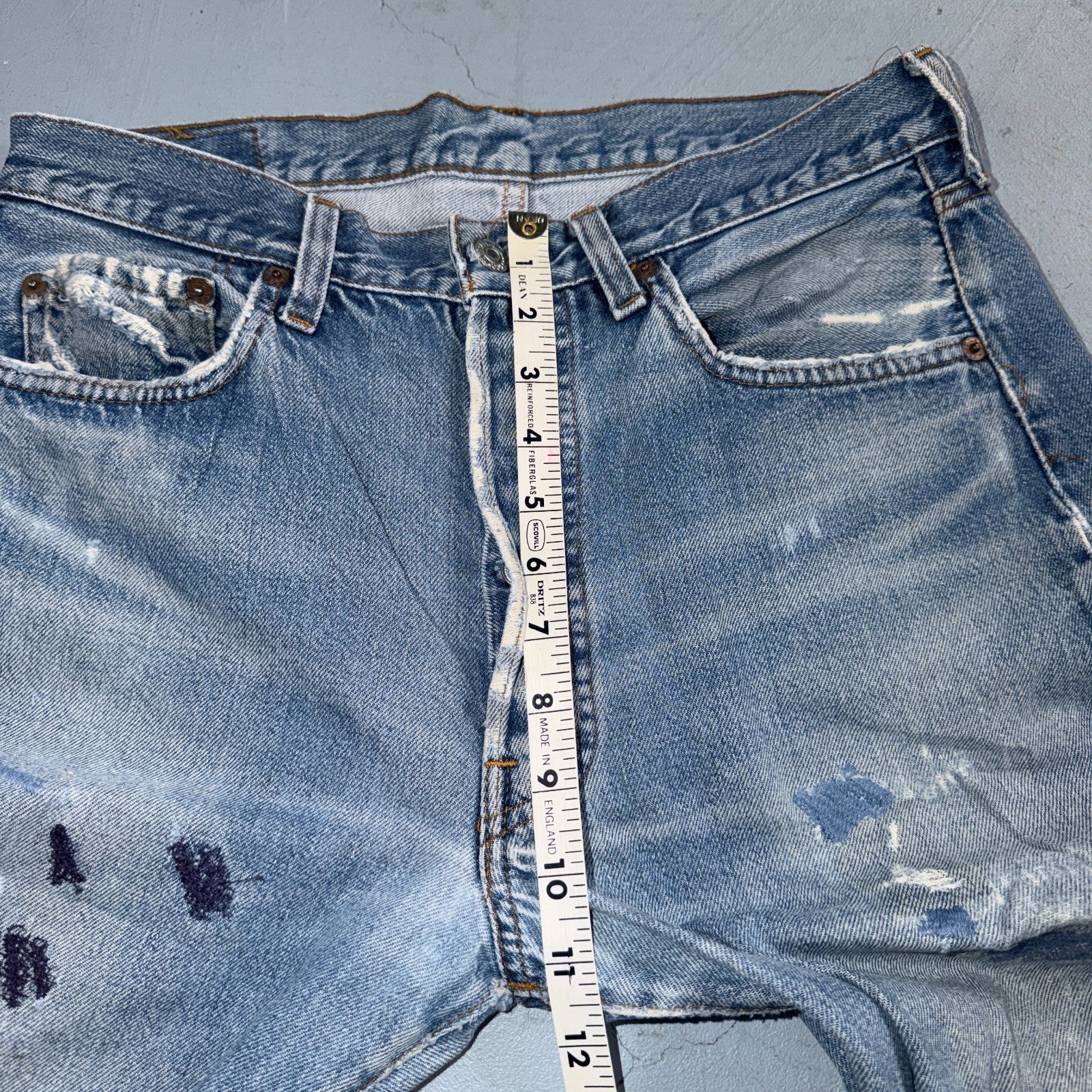 Levis 501 Vintage 80s Redline Selvedge USA XX Jeans Light Wash 34x38 Act 31x34