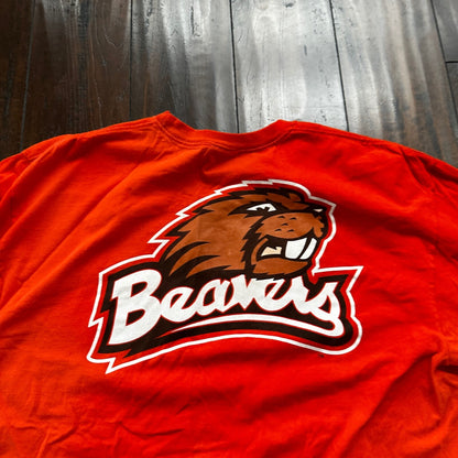 OSU Nike Center Swoosh Hail To Old Beavers Vintage T Shirt Y2K Portland Oregon