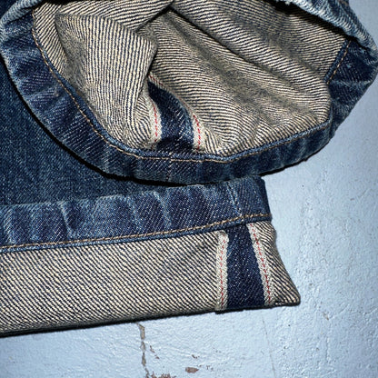 Taylor Stitch The Slim Jean Selvedge Red Line Blue Denim Mens 33 Cotton 33x33