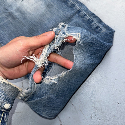 Levis 501 Vintage Y2K 90s XX Straight Leg Jeans Blue Light Wash 36x32 Act 35x31