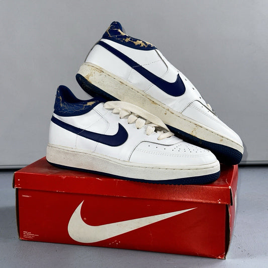 1983 Original Nike Sky Force 3/4 Sneaker White Blue 4114 Jordan OG Vintage Sz 10