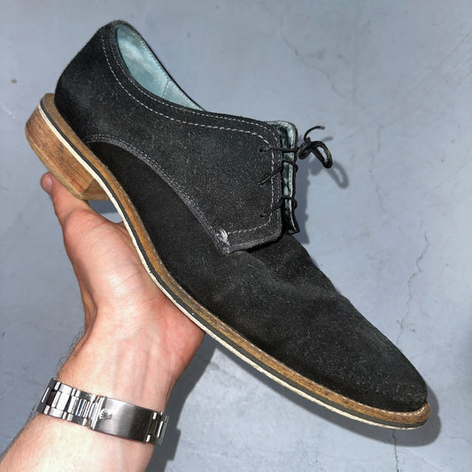 Giorgio Brutini Men’s Size 9 Black Suede Dress Shoes Classy Laces