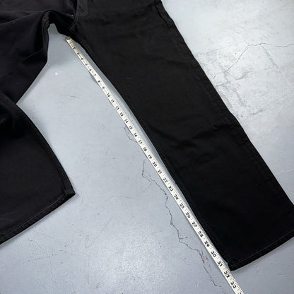 Levis 501 Deadstock Vintage 90s USA XX Straight Leg Jeans Black Dark Wash 36x32