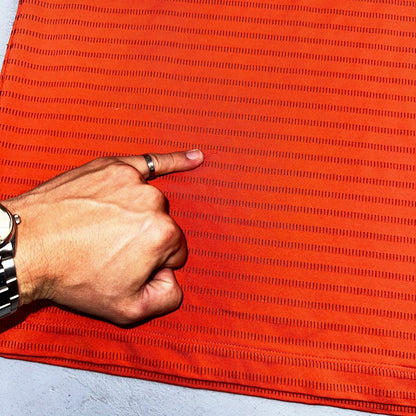 Nike Golf Dri Fit Orange Striped Polo Shirt L Large Vintage Style Sports