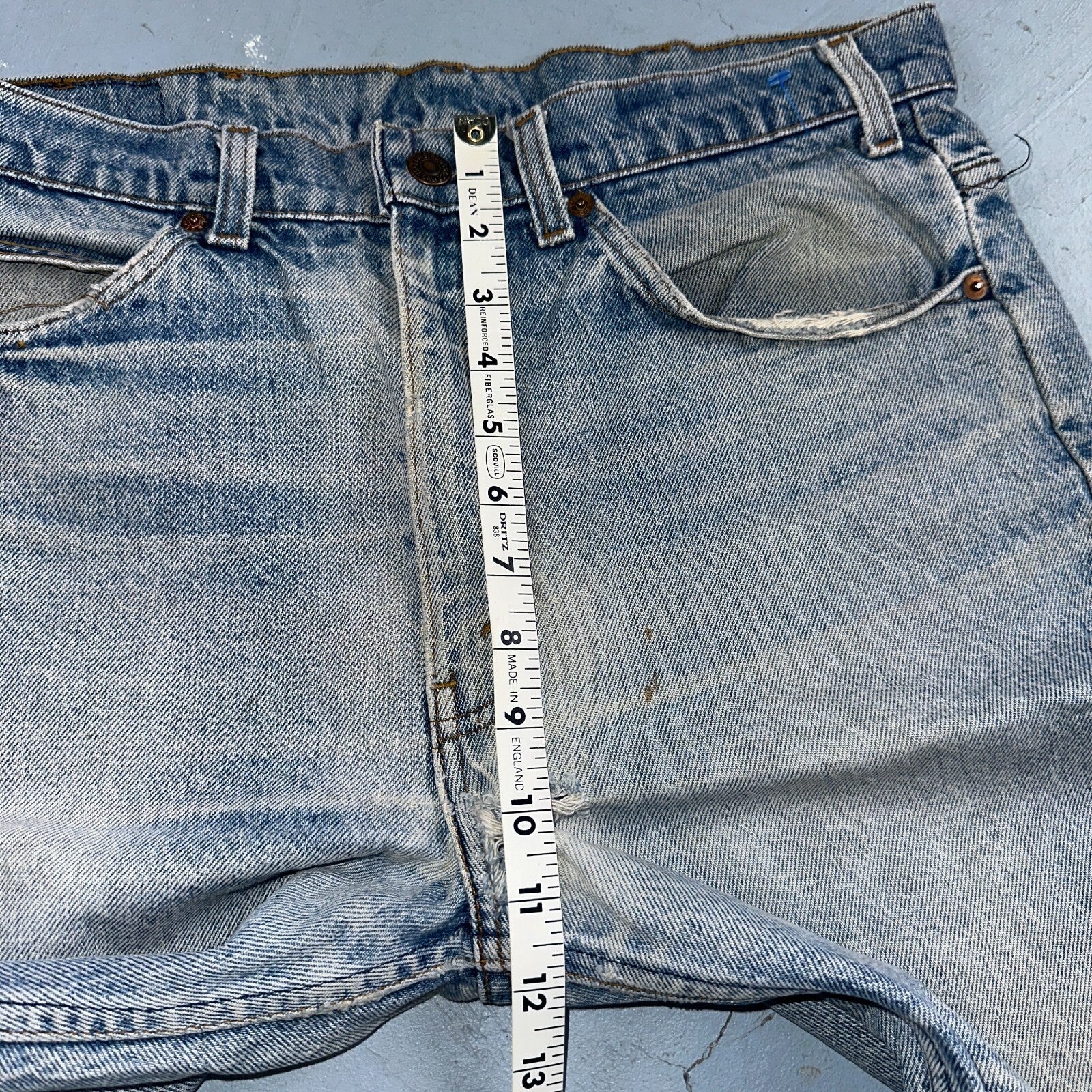 Levis 517 Vintage 80s USA Orange Tab Bootcut Flare Blue Worn Jeans Act 32x27