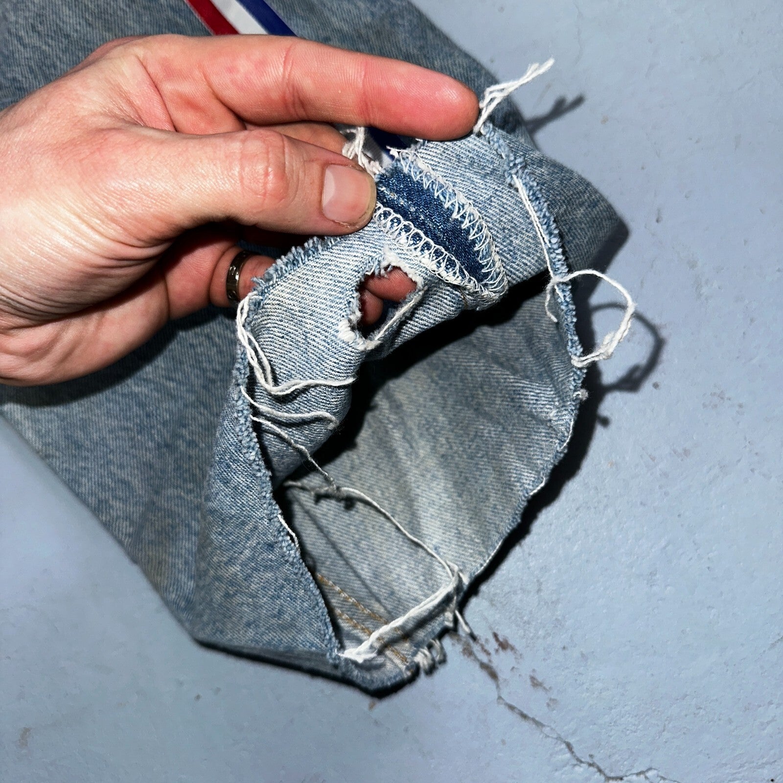 Levis 501 Vintage 90s USA XX Straight Leg Jeans Blue Custom Love 36x34 Act 33x32