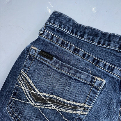 Ariat Jeans Mens 33x34 Blue M4 Boot Cut Relaxed Coltrane Jeans Denim Medium Wash