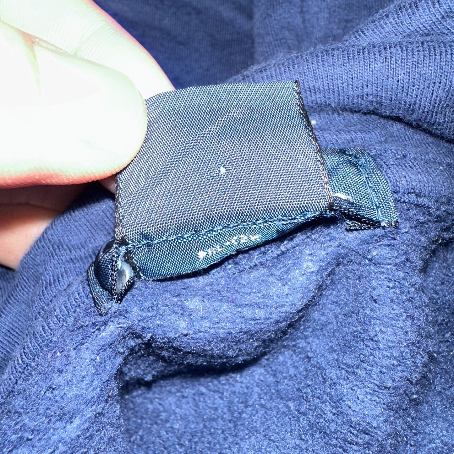 Polo Ralph Lauren Mens Small Americana Flag Slim Navy Hoodie Sweater RL VTG Styl