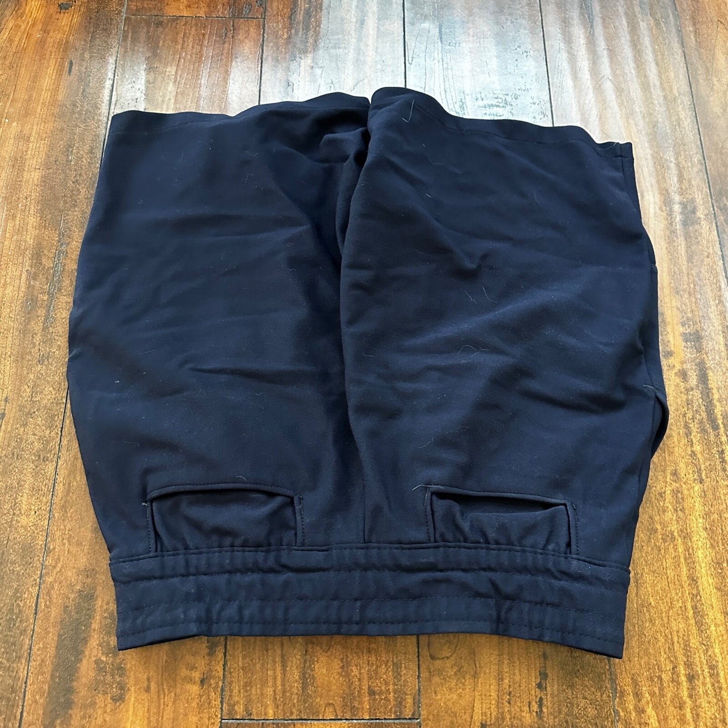 VTG 80's Spanjian Athletic Basketball Shorts Men's SZ L Navy Blue Made In USA