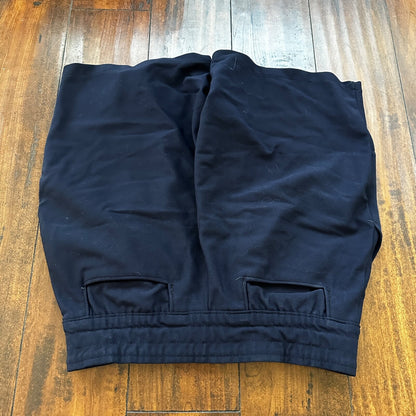 VTG 80's Spanjian Athletic Basketball Shorts Men's SZ L Navy Blue Made In USA