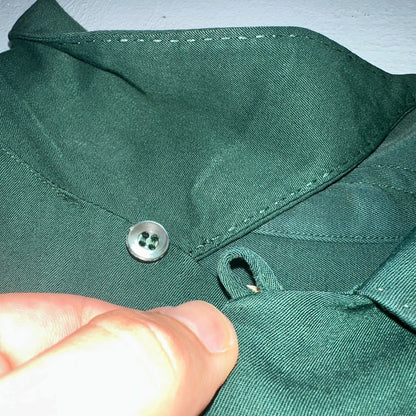 Vintage 1940s McGregor Gabardine Ricky Jacket Button Up Bottle Green 40s Rare