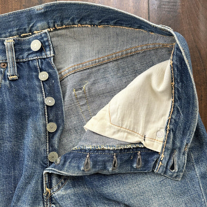 Levis 501 XX Big E True Vintage 60s Redline Denim 66 Skinny Jeans 1960s 29x26