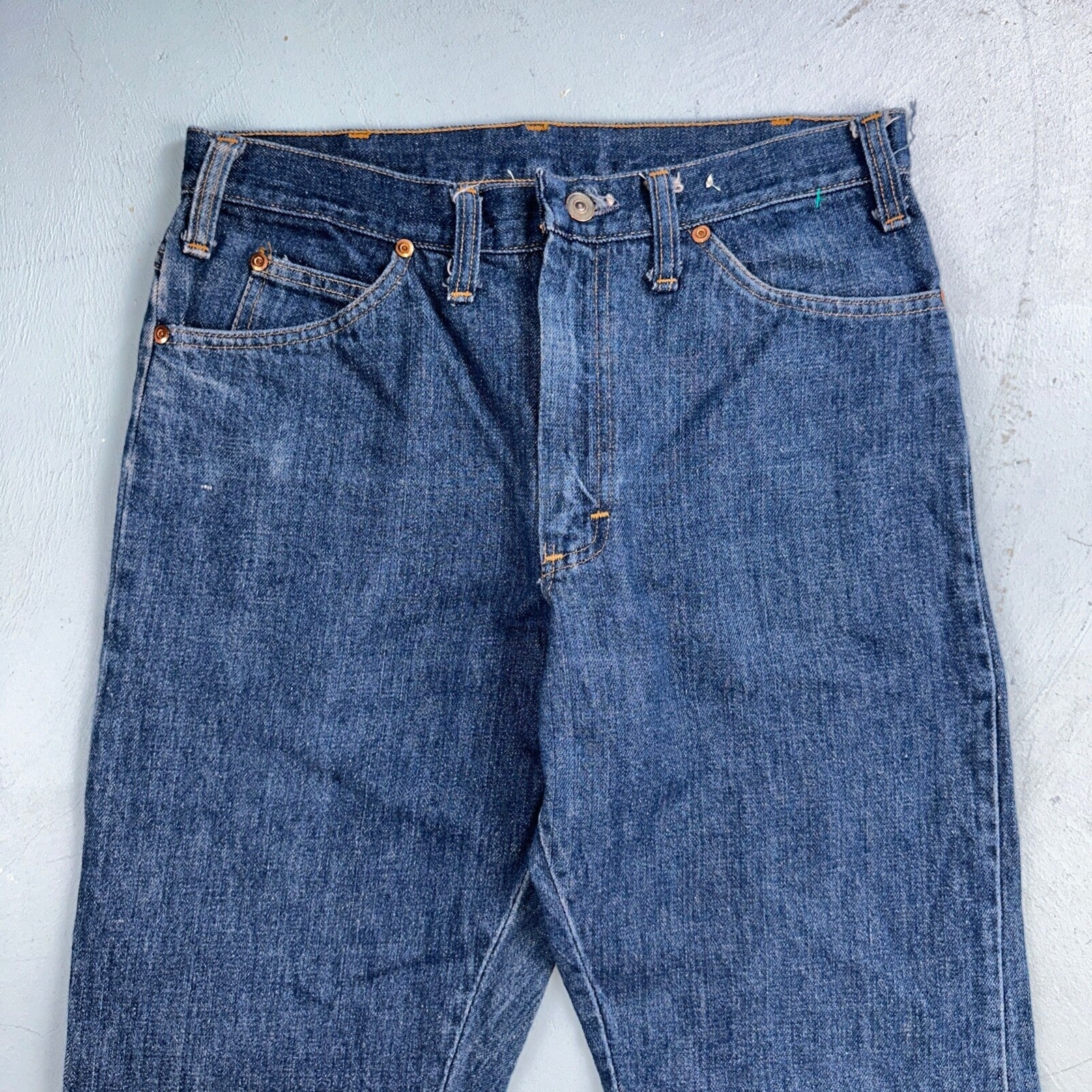 1970s VTG Workwear Denim Jeans Size 30x29 70s Rockabilly 501 High Rise Talon