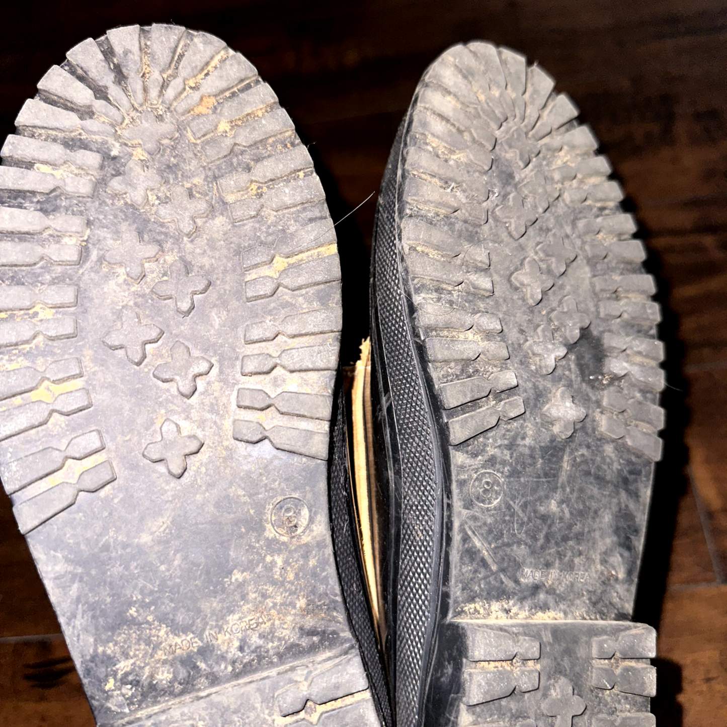 Danexx Black & Plaid Rain/Snowboot Canada Shearling Lined Boots Sz 8 VTG 80s