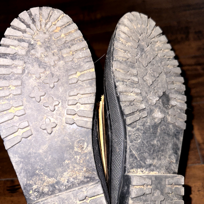 Danexx Black & Plaid Rain/Snowboot Canada Shearling Lined Boots Sz 8 VTG 80s