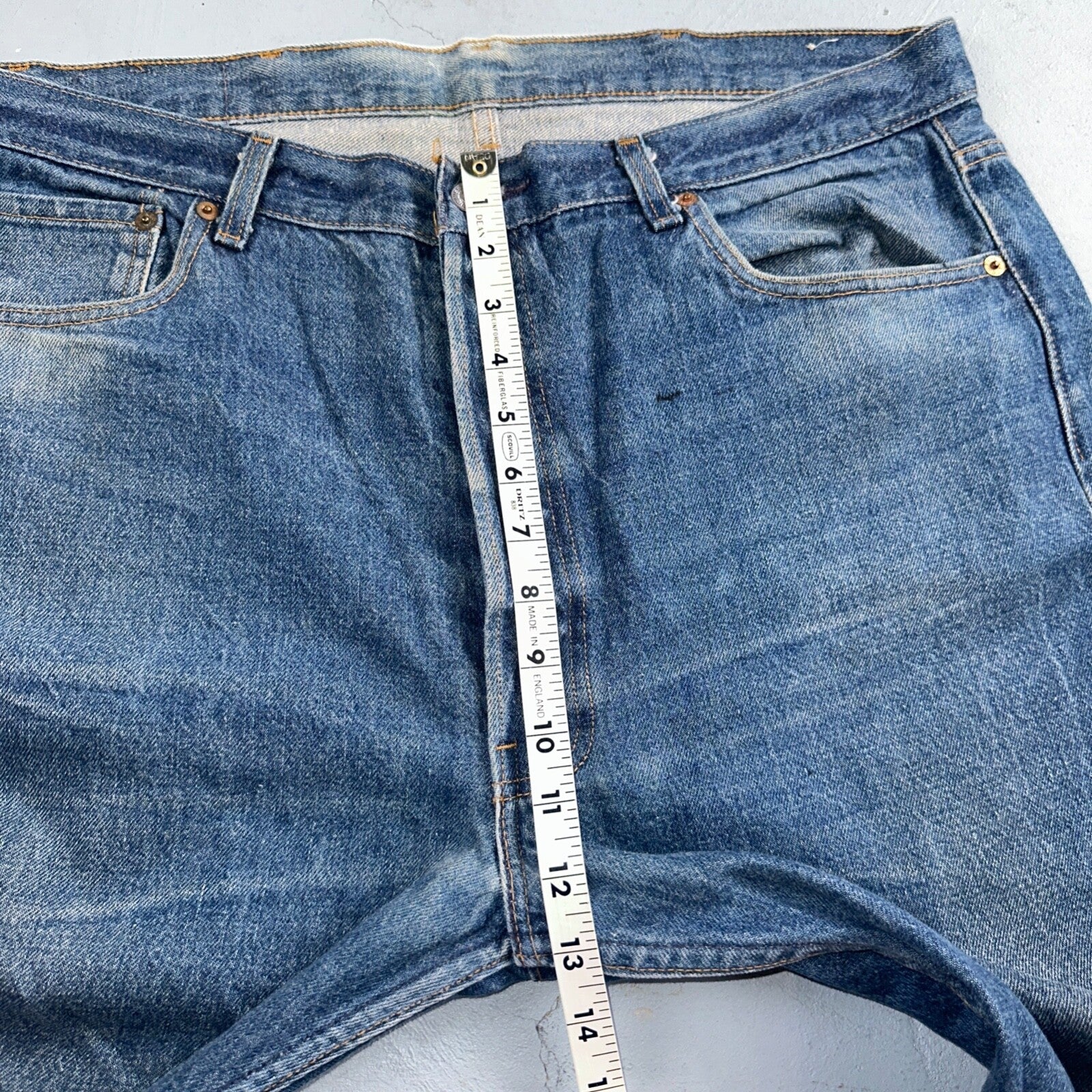 Levis 501 Vintage 80s USA XX Straight Leg Jeans Blue Light Wash 40x33 Act 38x29