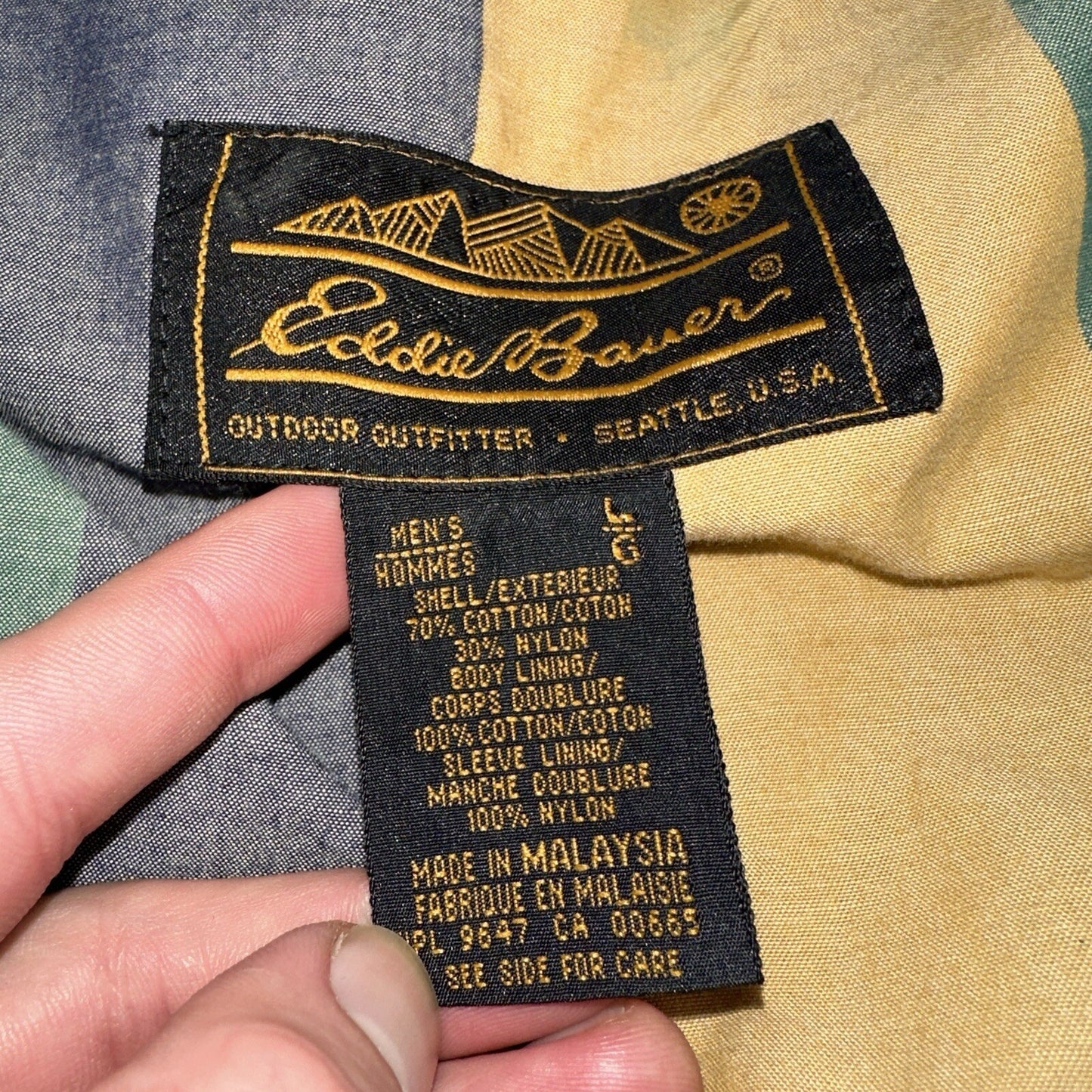 Eddie Bauer VTG Jacket L Full Zip Garden Chore Faded 1980s 80s Rare Coat Hiking