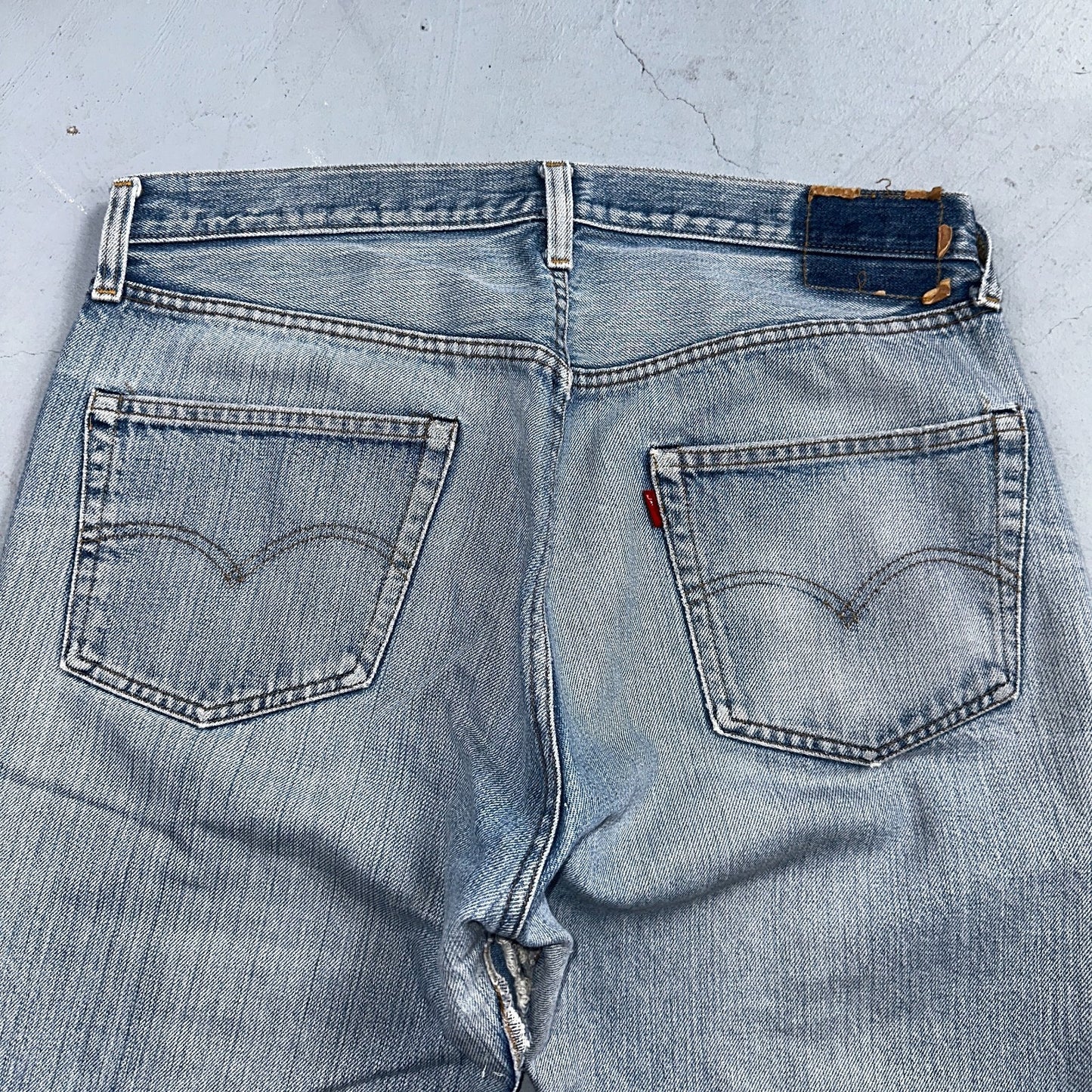 Levis 501 Vintage 80s Redline Selvedge USA XX Jeans Light Wash 36x36 Act 34x30