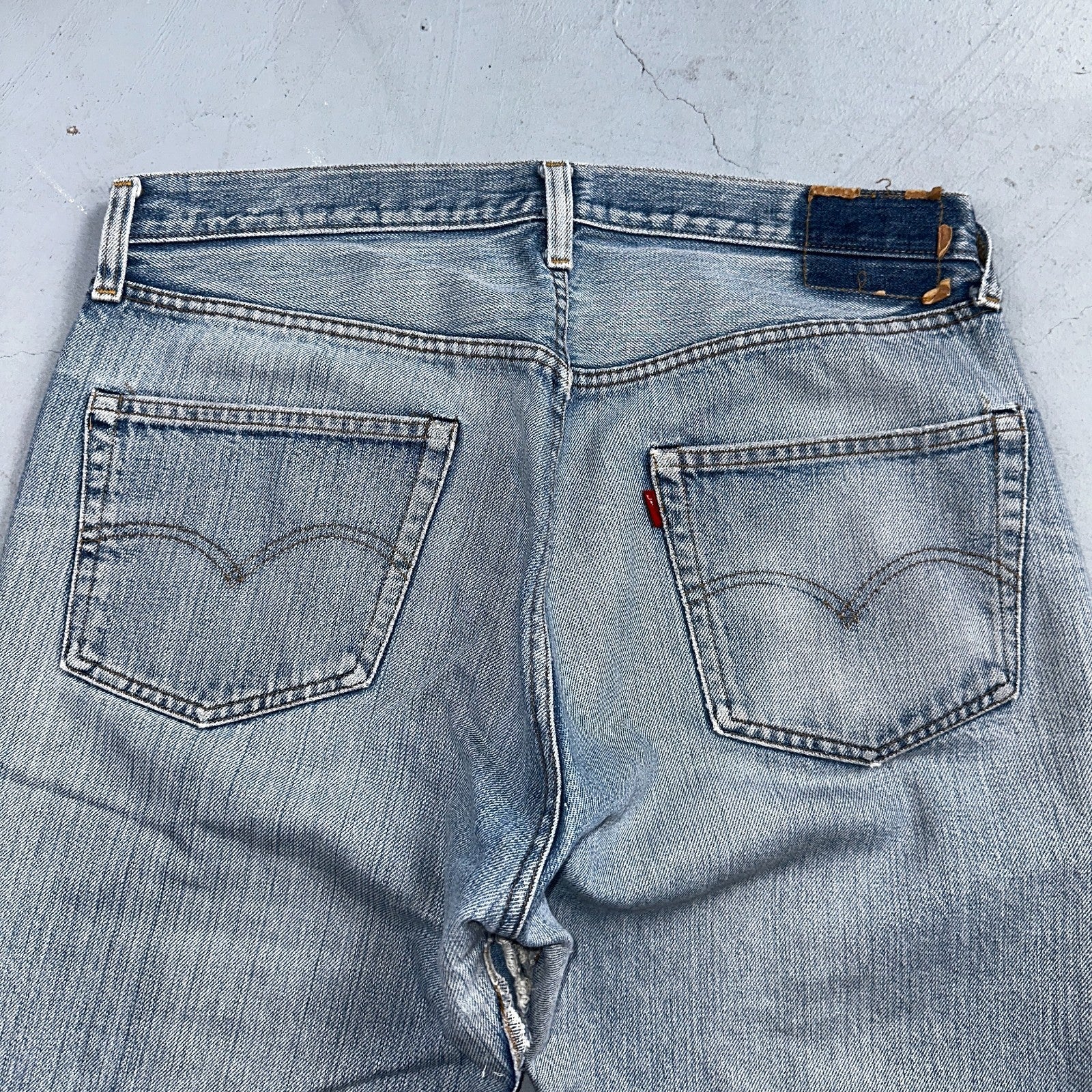 Levis 501 Vintage 80s Redline Selvedge USA XX Jeans Light Wash 36x36 Act 34x30