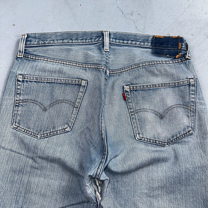 Levis 501 Vintage 80s Redline Selvedge USA XX Jeans Light Wash 36x36 Act 34x30