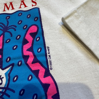 Merry Catmas Cats Vintage T Shirt Christmas New Year Animals Lover Cute Holiday