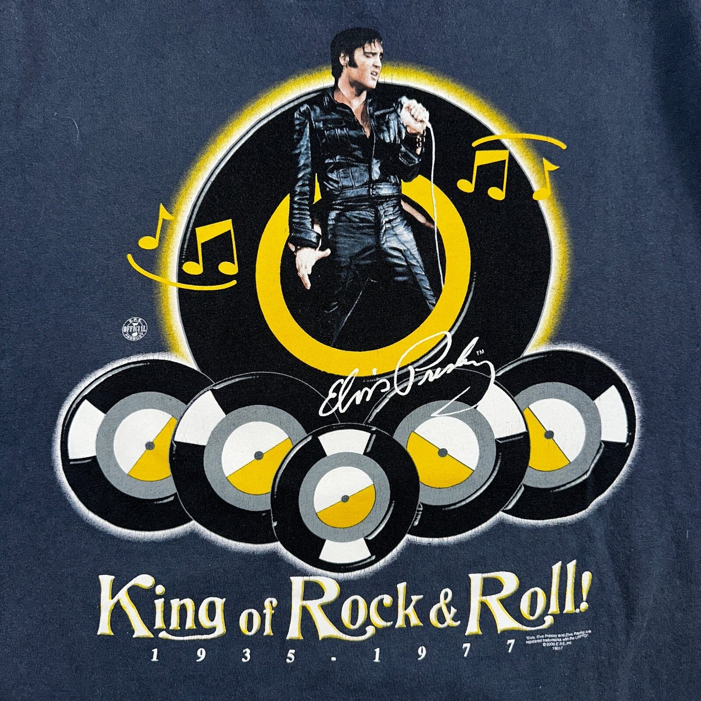Elvis Presley Rock n Roll VTG T Shirt Happy Birthday Vegas Y2K 2000s XL Music
