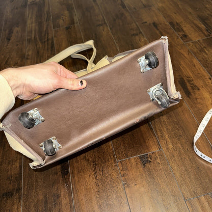 Vintage Skyway Travel Bag With Wheels Carry-on Luggage 70s 1970s LV Flight DTR