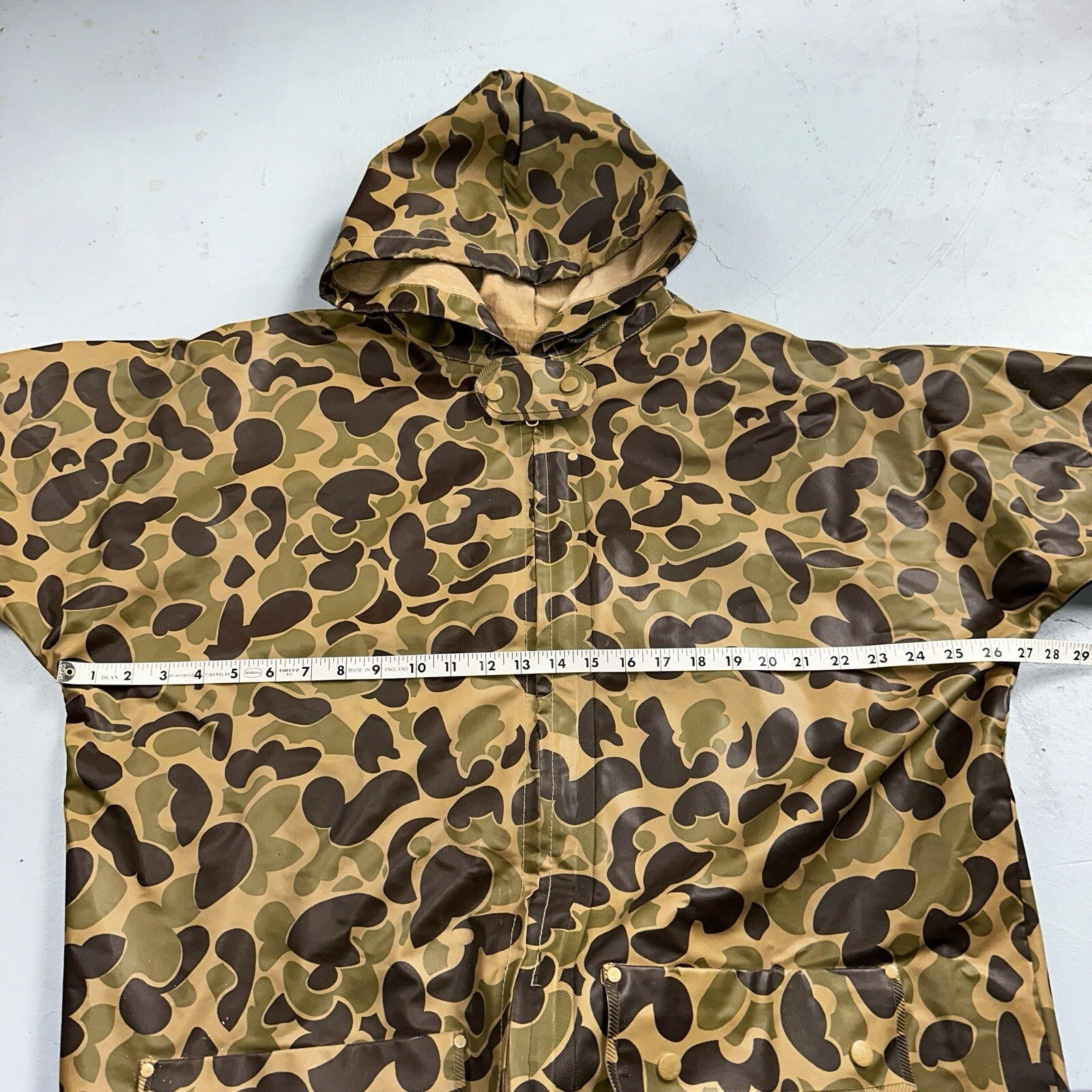 Dry Wear Rain Suit Adult Brown Green Camouflage Outdoor Hunting Mens XL Frogskin