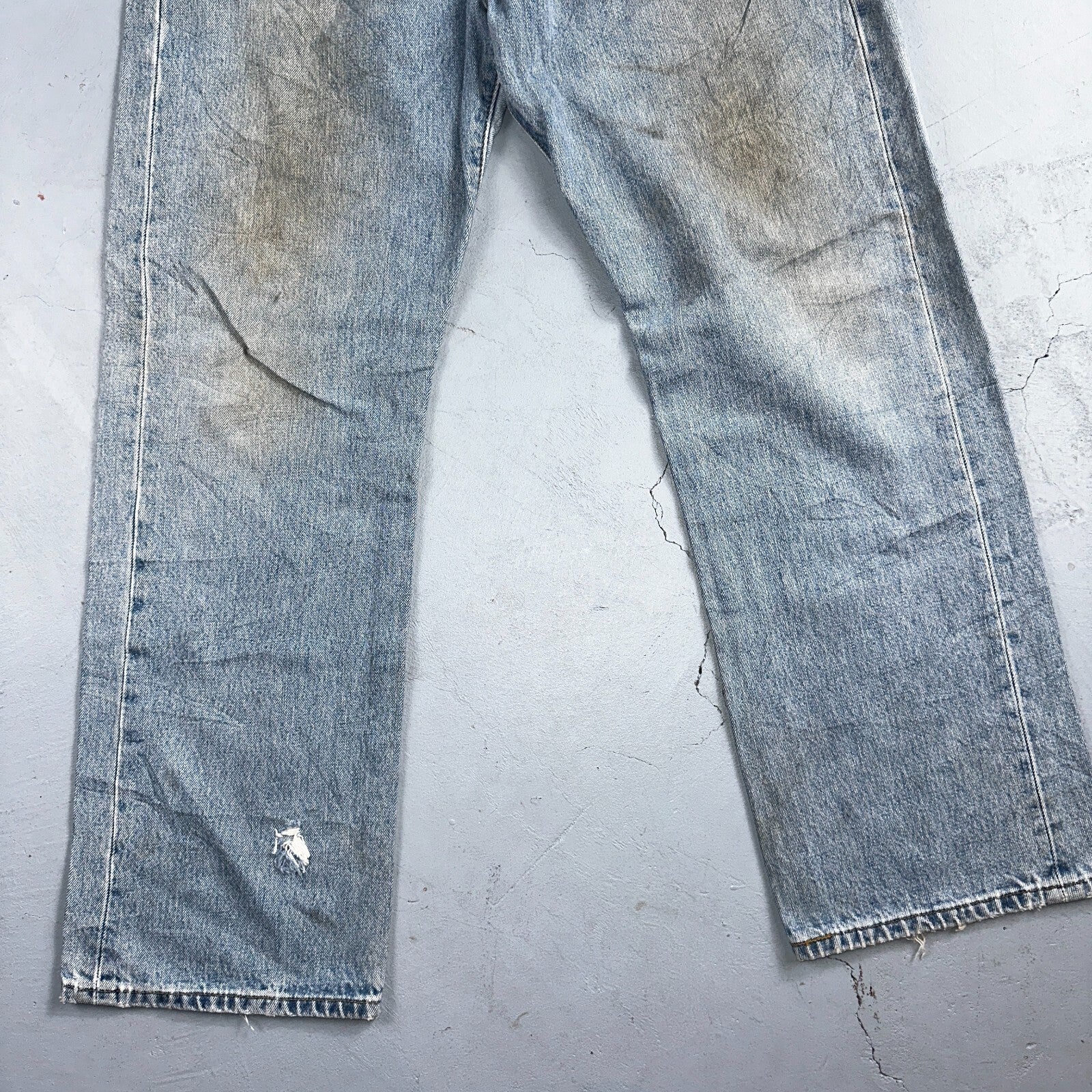 Levis 501 Vintage Y2K XX Straight Leg Jeans 90s Blue Light Wash 36x30 Act 35x29