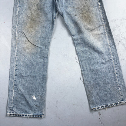 Levis 501 Vintage Y2K XX Straight Leg Jeans 90s Blue Light Wash 36x30 Act 35x29