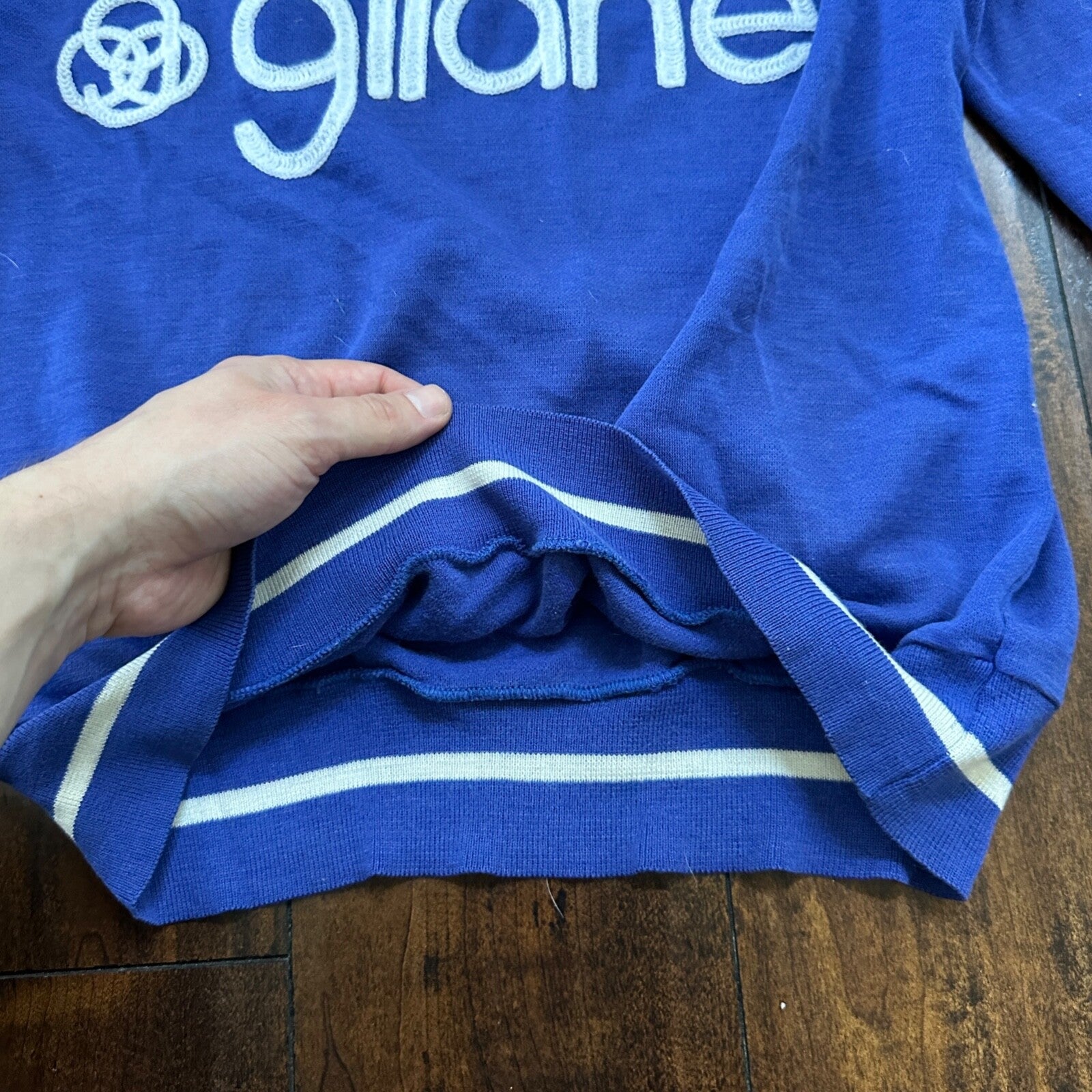 Cycle Gitane 1960s Quarter Zip Crewneck Sweater Chain Stitch Rockabilly 60s RARE