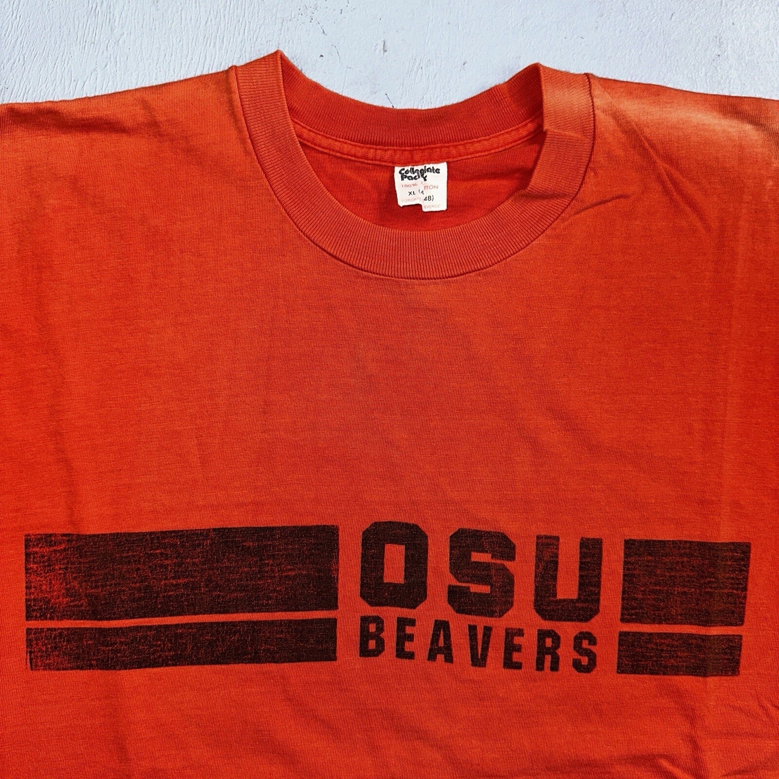 OSU Oregon State USA 70s 1970 VTG T Shirt USA Beavers RARE Single Stitch XL