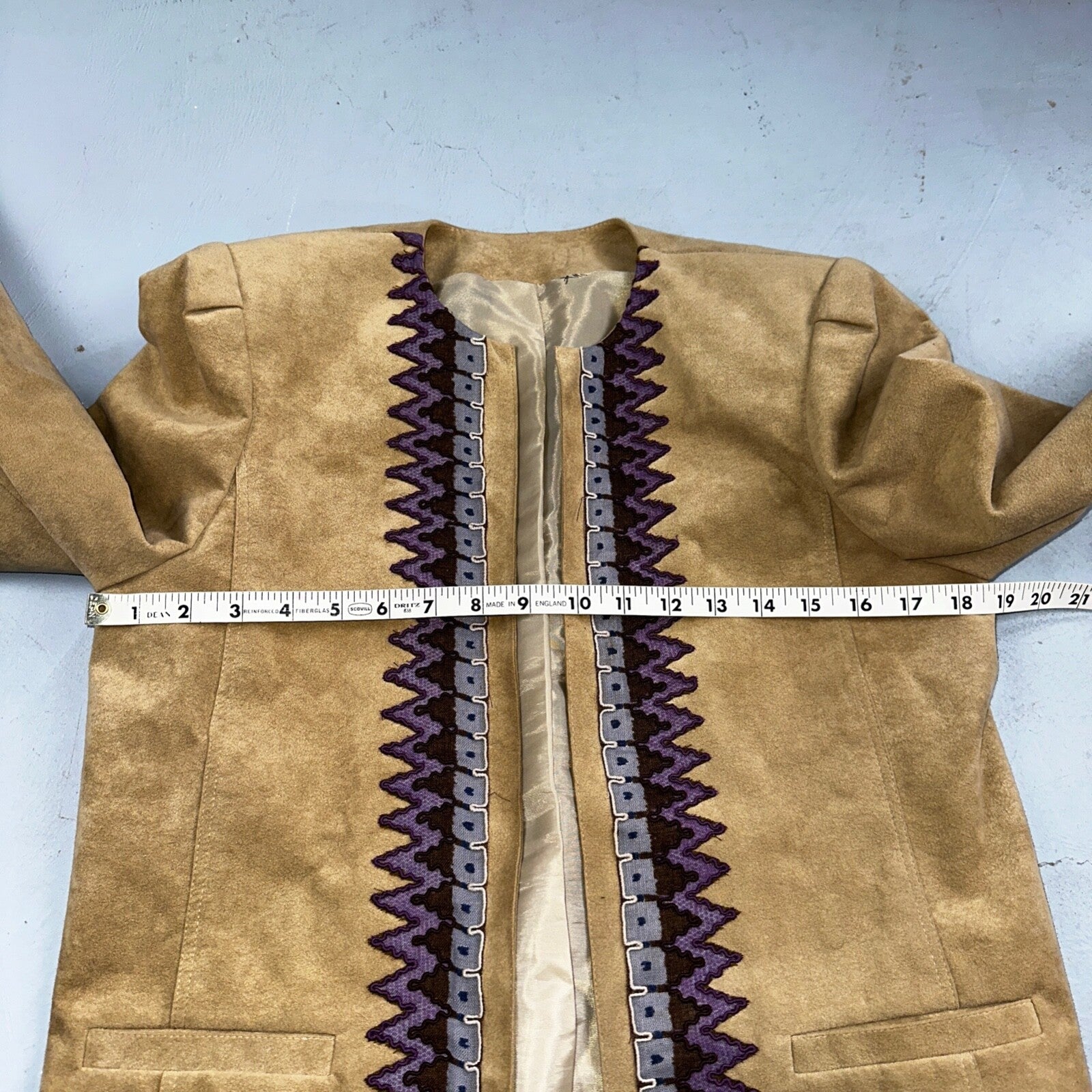 Vintage 1980s Saks Fifth Avenue Jacket Suede Maroon Moto Size Medium Brown 80s