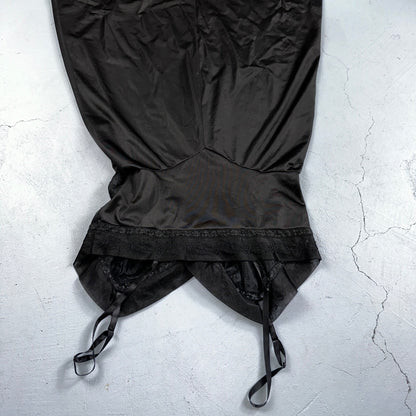 VTG Vanity Fair 1970s Lingerie Slip Dress Sleepwear Full Sweep Nightgown Lace