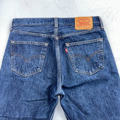 Levis 501 Vintage Y2K 90s XX Straight Leg Jeans Blue Med Wash 34x31 Act 32x27