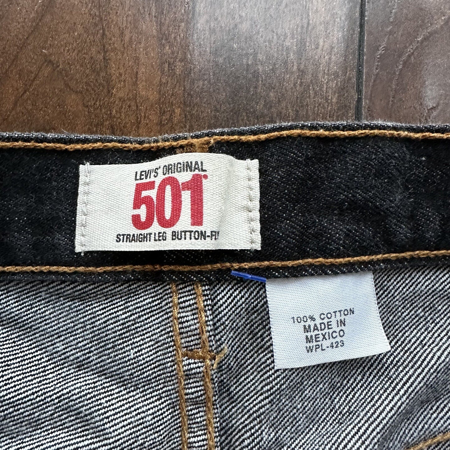 Levis 501 Vintage Y2K Straight Leg XX 2000s Jeans 32x29 Black Wash 35x32