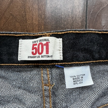 Levis 501 Vintage Y2K Straight Leg XX 2000s Jeans 32x29 Black Wash 35x32