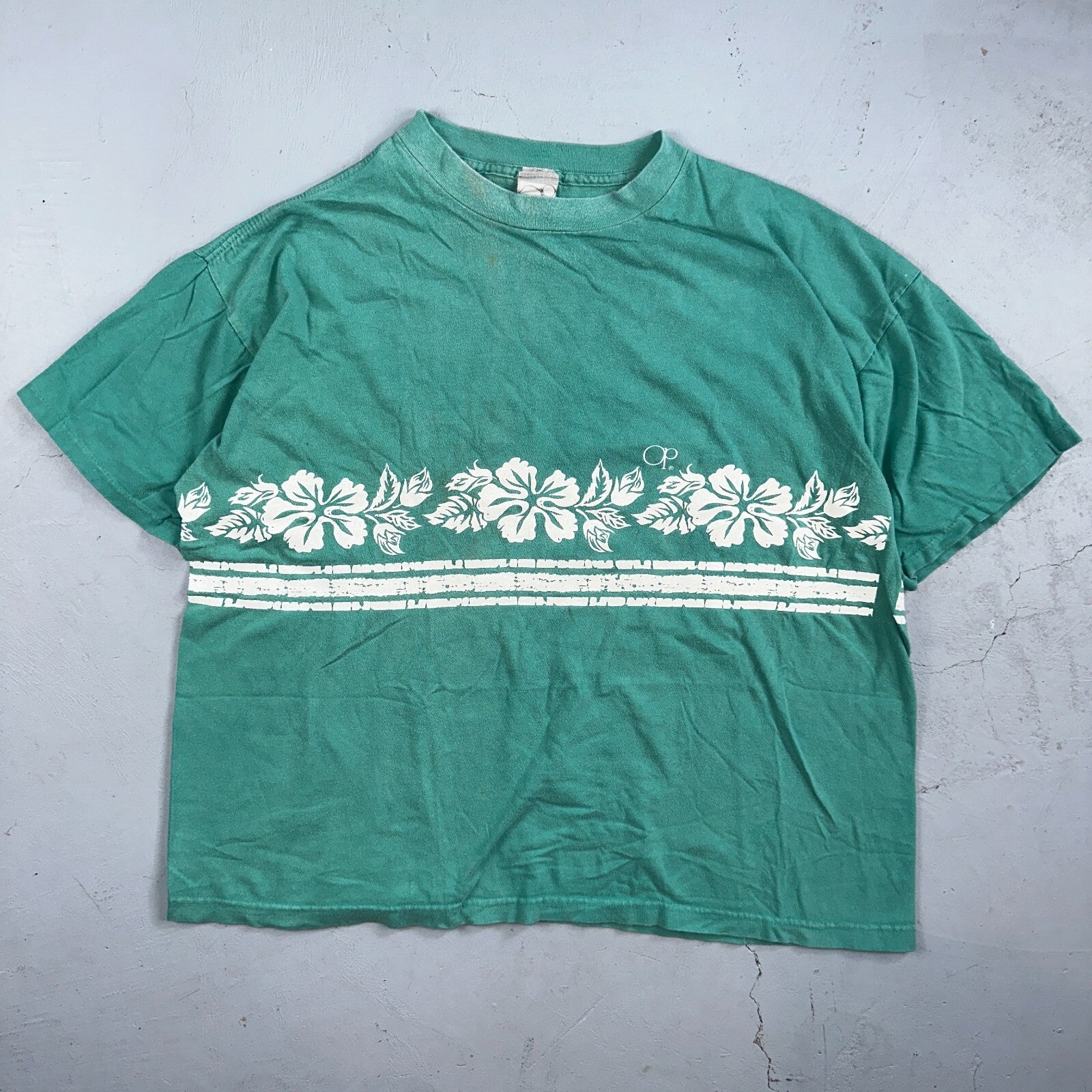 Ocean Pacific Hawaii VTG T Shirt Hawaiian 90s Single Stitch USA Floral XL