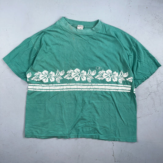 Ocean Pacific Hawaii VTG T Shirt Hawaiian 90s Single Stitch USA Floral XL