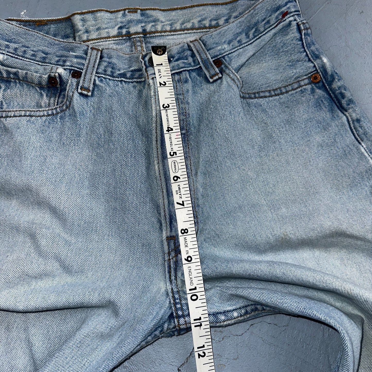 Levis 501 Vintage 90s USA XX Straight Leg Jeans Blue Light Wash 30x32 Act 28x30