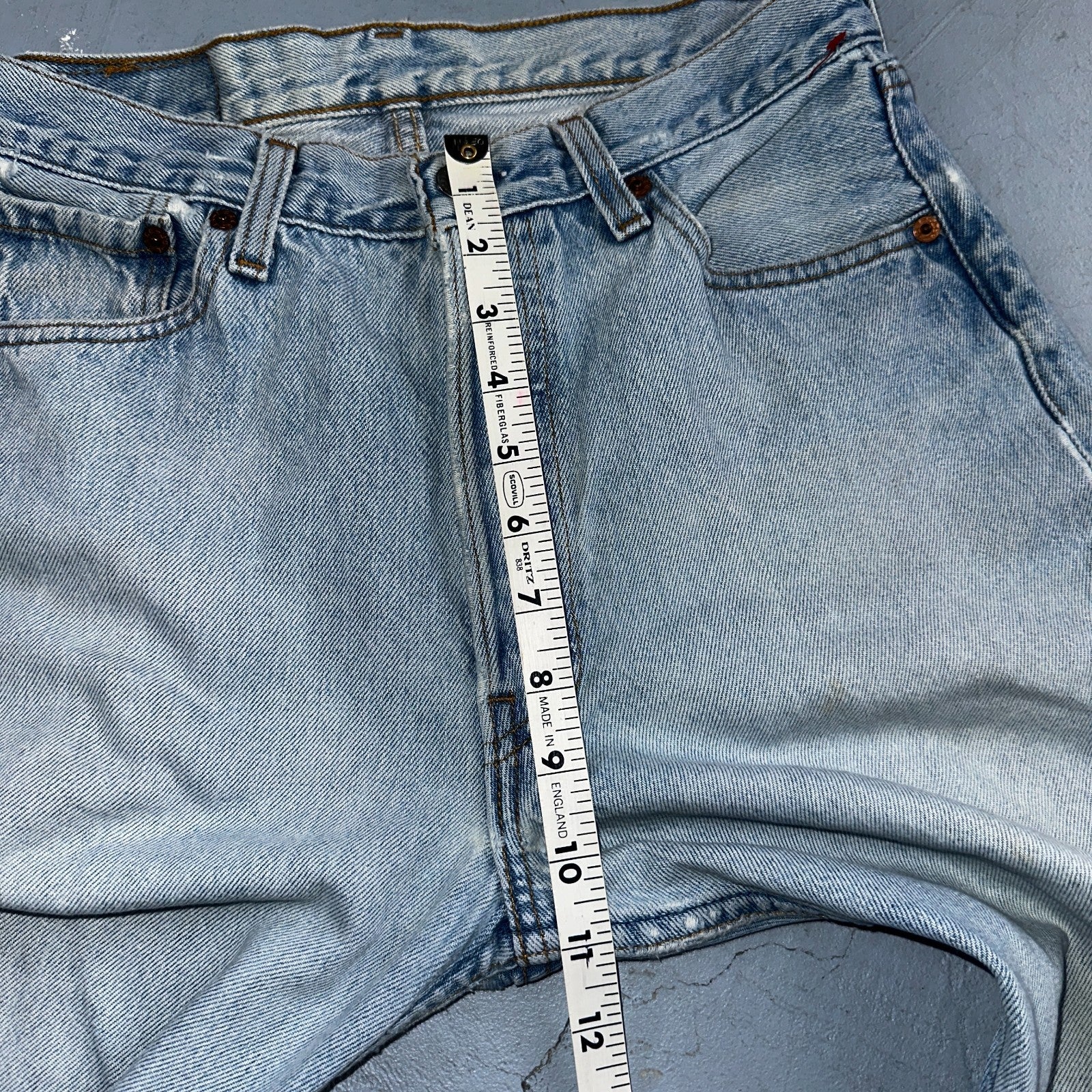 Levis 501 Vintage 90s USA XX Straight Leg Jeans Blue Light Wash 30x32 Act 28x30