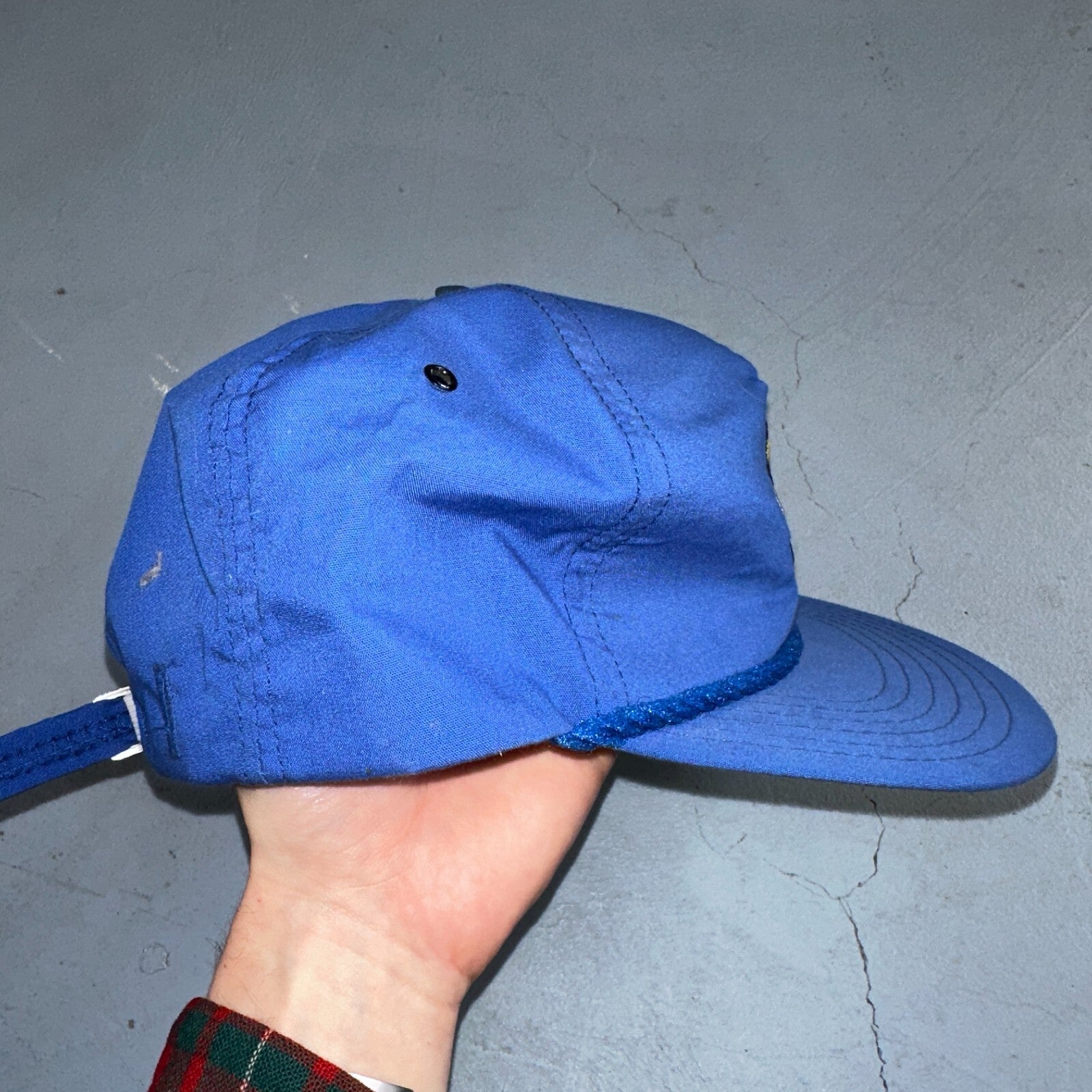 Disney Mickey Mouse Golf Vintage Blue Adjustable Hat Cap Made In The USA 80s