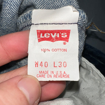 Levis 501 Vintage 90s USA XX Straight Leg Jeans Blue Med Wash 40x30 Act 36x27